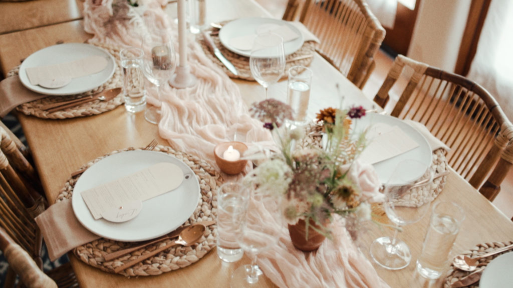 wedding reception tablescape details